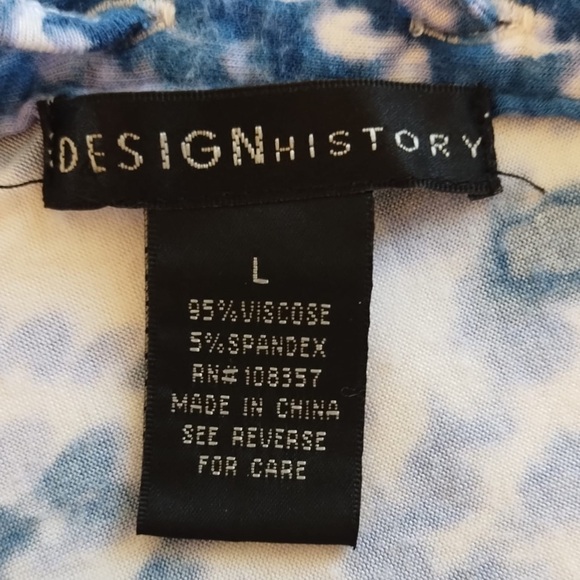 Design History Blue/white Sleeveless Long Maxi Dress Size Large, Tie Back - Picture 7 of 12